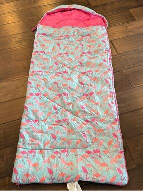 Kids Pink Flamingo Sleeping Bag